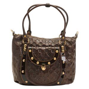 MARINO ORLANDI Made In Italy Leather Brand Logo Large Tote